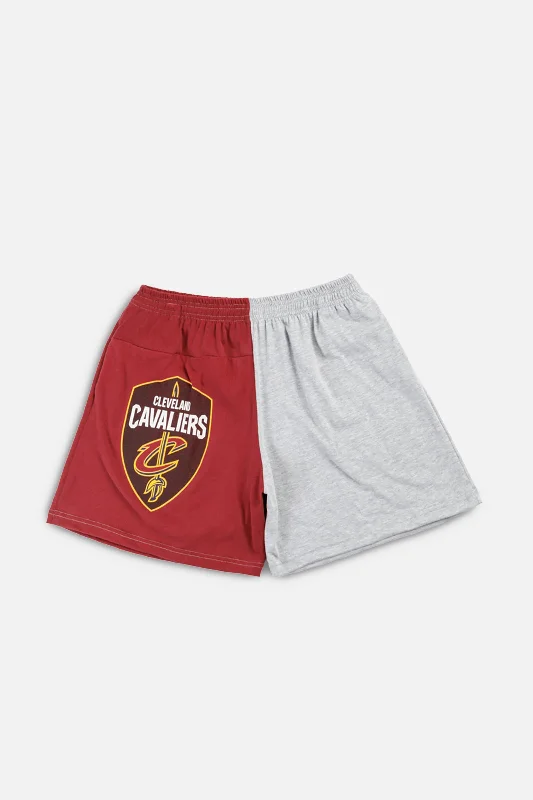 Unisex Rework Cleveland Cavaliers NBA Tee Shorts - L Collared Crew Neck Turtle Neck