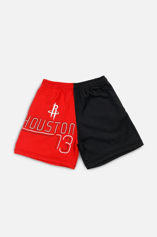 Unisex Rework Houston Rockets NBA Tee Shorts - XS Polka Dot Checkered Tartan