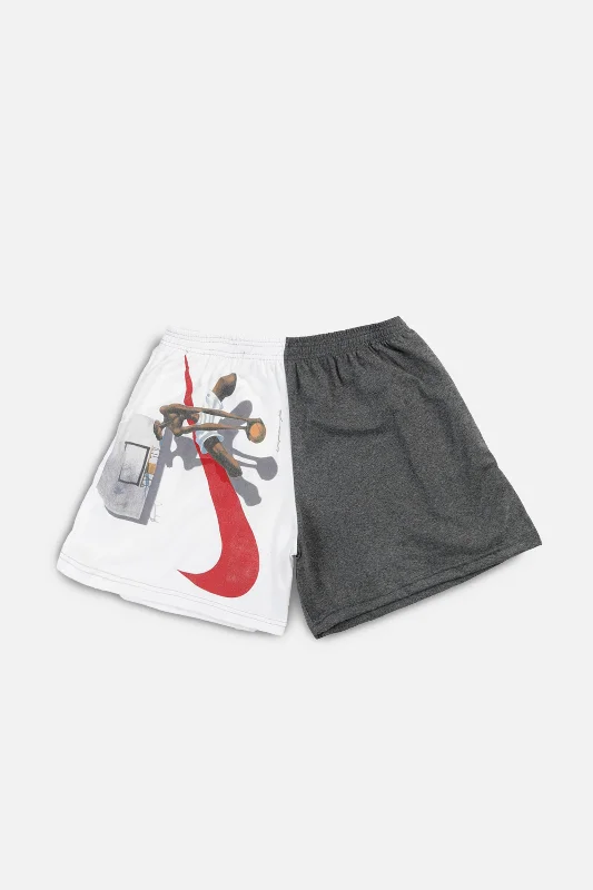 Unisex Rework Nike Basketball Tee Shorts - XXL Oversized T-Shirt Spandex breathable