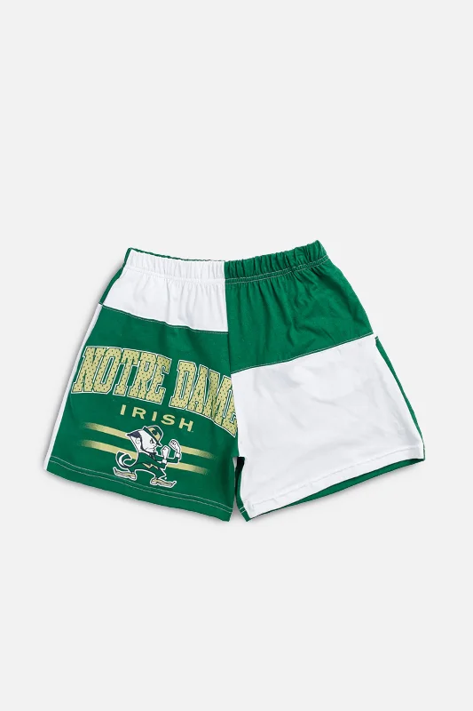 Unisex Rework Notre Dame Patchwork Tee Shorts - S Casual Formal Business