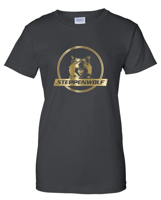 Women's Gold Logo Tee Plaid T-Shirt Polka Dot Checkered