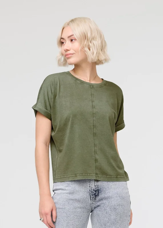 PurePima Vintage Dolman Tee - Washed Clover