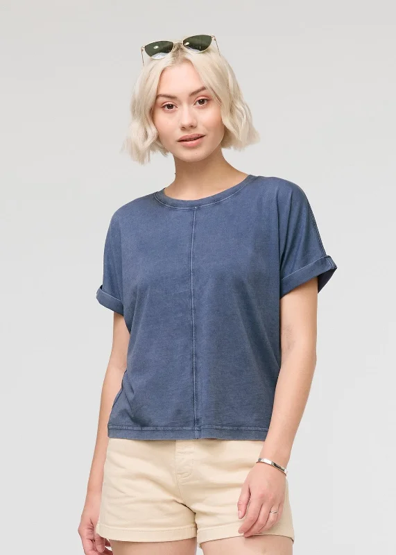 PurePima Vintage Dolman Tee - Washed Indigo