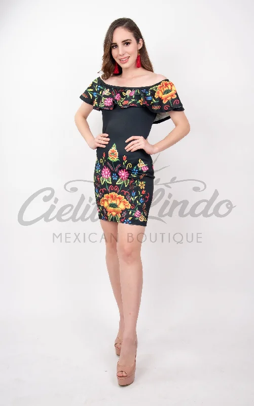 Stamped Mexican Dress Bonita