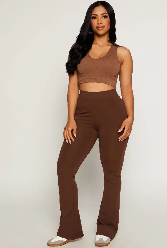 Pull On Flared Dress Pants Trousers versatile all-occasion