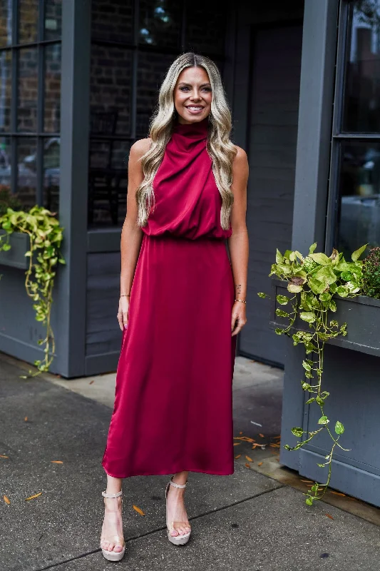 Cove Dress - Burgundy - FINAL SALE