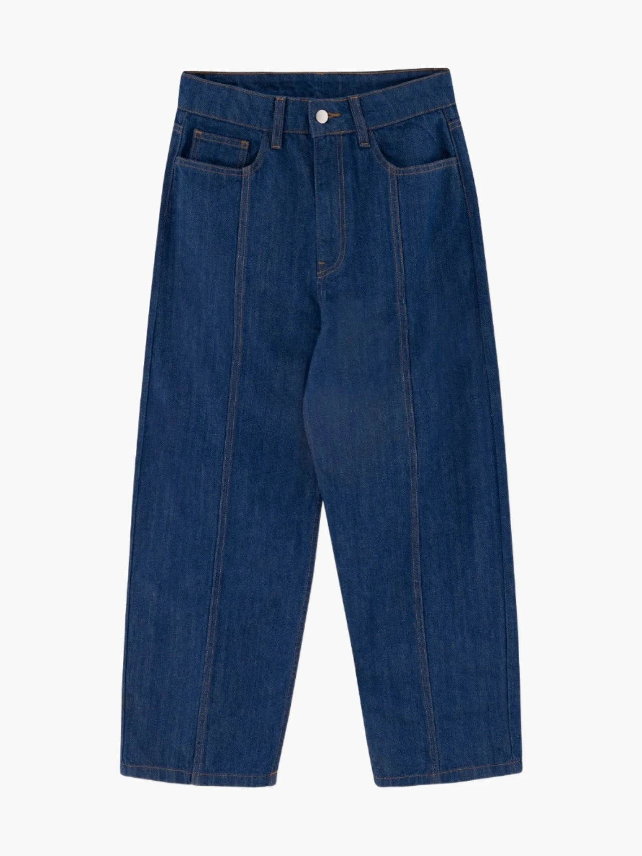 Deep Indigo Berta Denim Cutlines Trousers Trousers Bootcut Casual