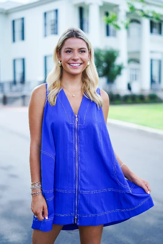Delanie Dress - Royal