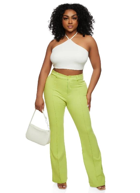 Pintuck High Waist Dress Pants Trousers Vintage Classic