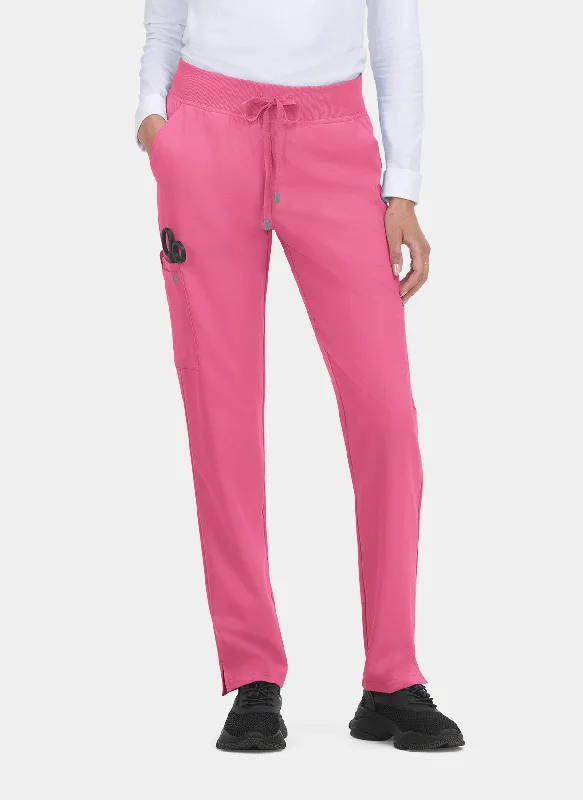 Koi Cureology Atria Scrub Trousers - Carnation Chinos Cotton Straight Leg