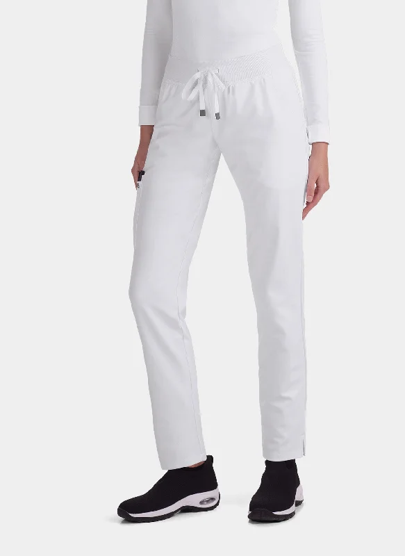Koi Cureology Atria Scrub Trousers - White Trousers Harem Relaxed Fit