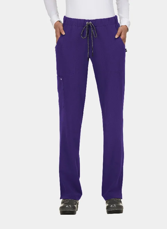 Koi Next Gen Everyday Hero Scrub Trousers - Grape Trousers Striped Patterned