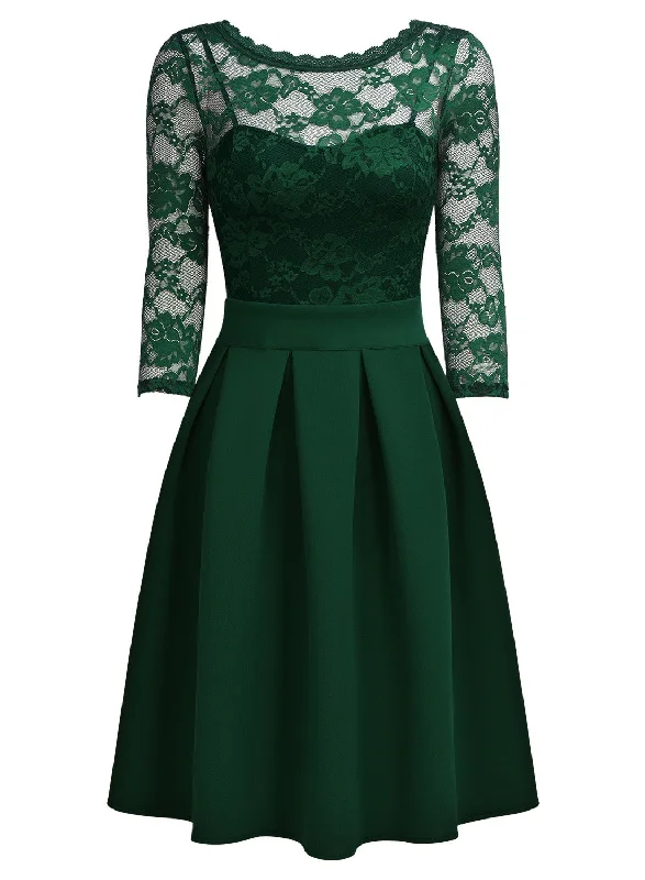 Lace Patchwork Straps Dress