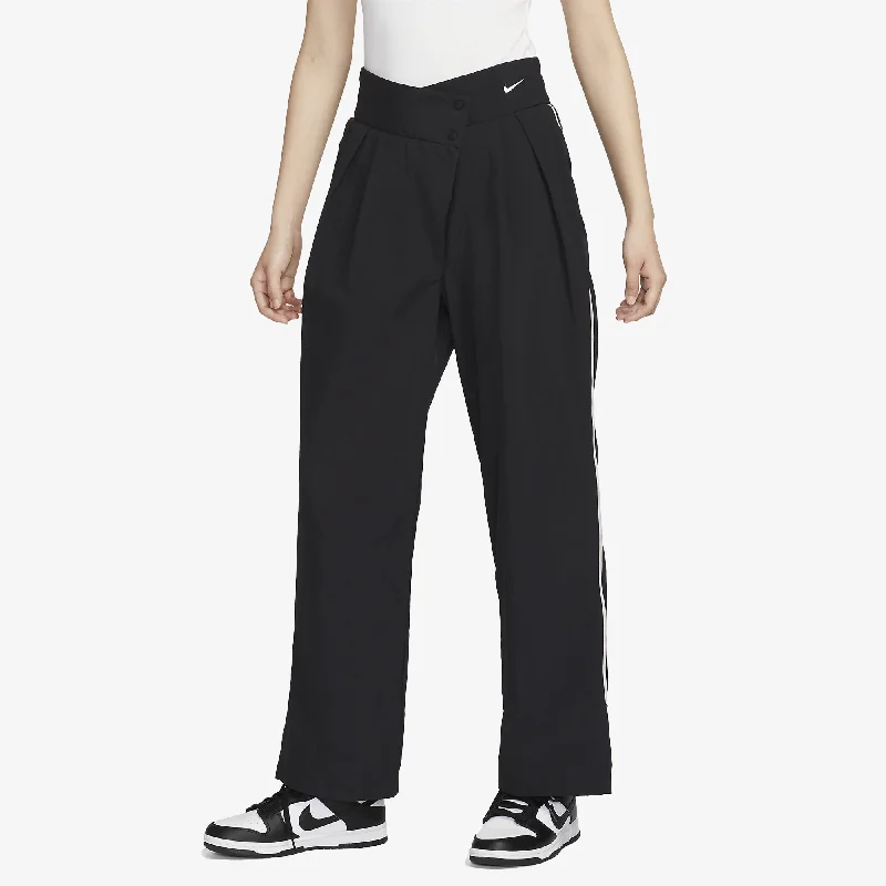NIKE | MID-RISE REPEL ASYMMETRICAL-WAIST TROUSERS { BLACK/LT IRON ORE/WHITE Trousers Corduroy Warm