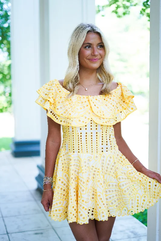 Persephone Dress - Yellow - FINAL SALE