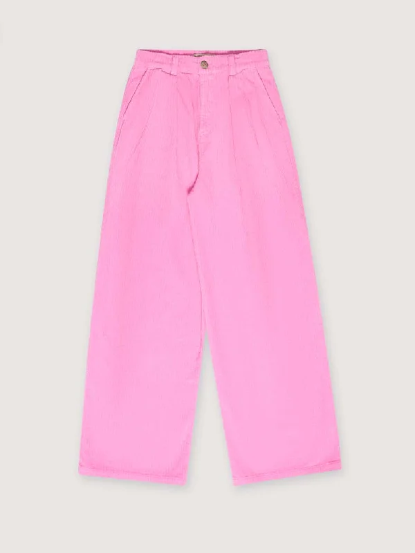 Pink Corduroy Trousers Trousers Harem Relaxed Fit