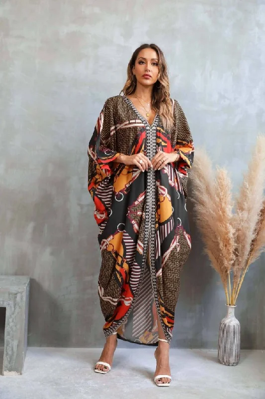 Plus Size Beach Loungewear Kaftan Dress