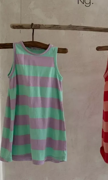 Stripes Dress - Purple/Mint