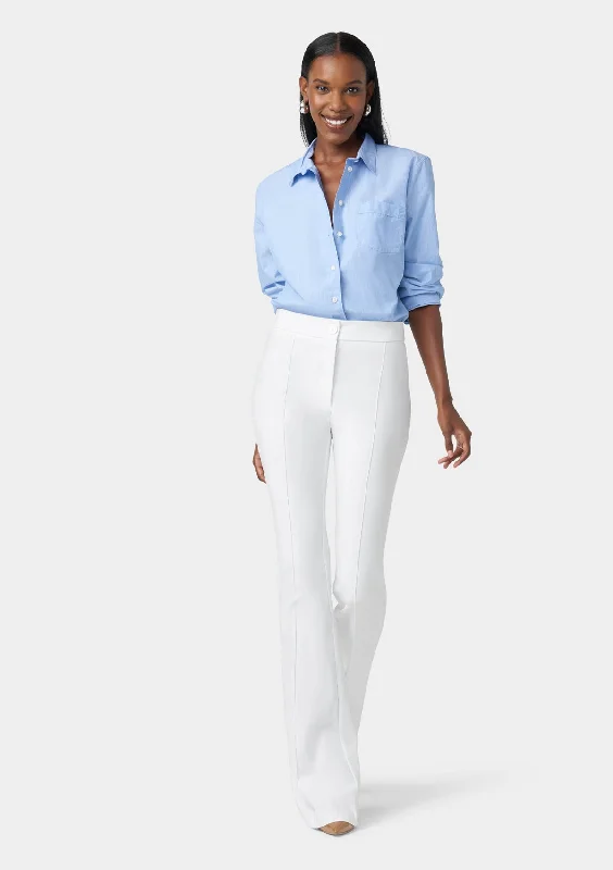 Tall High Waist Flare Dress Pants Trousers Denim Blue