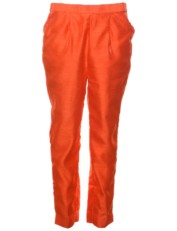 Tapered Orange Trousers - W24 L26 Trousers Travel Practical