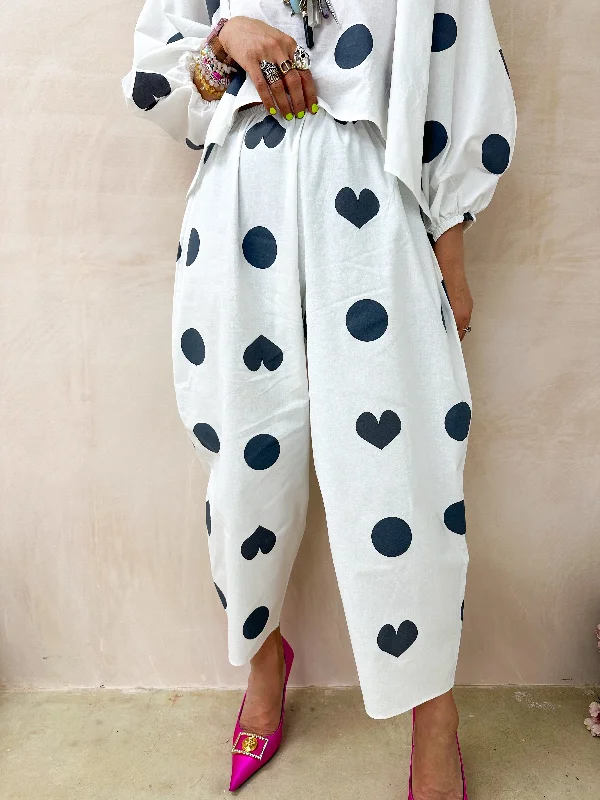 The Monroe Balloon Trousers In Black/White Trousers fashionable chic