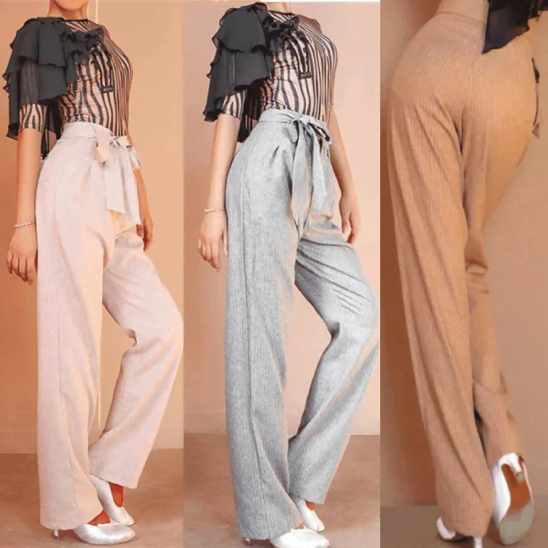 Sway in Stripes Women Ballroom Trousers | 769 Trousers practical easy-care