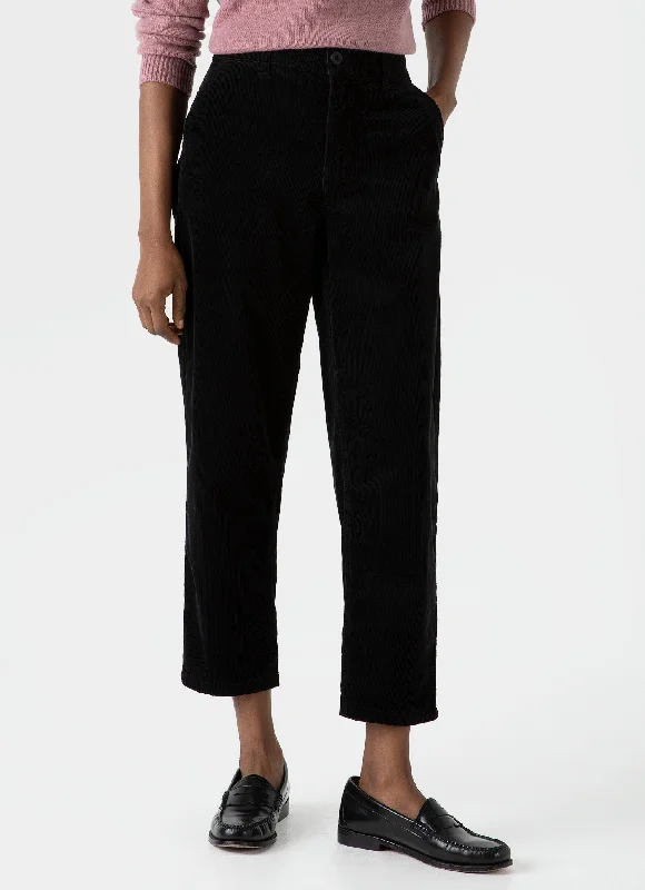 Women's Corduroy Trouser in Black Trousers New Arrival