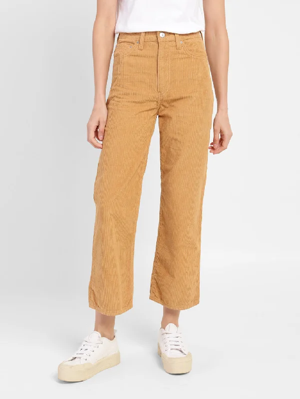 Women's High Rise Loose Fit Trousers Trousers trendy modern