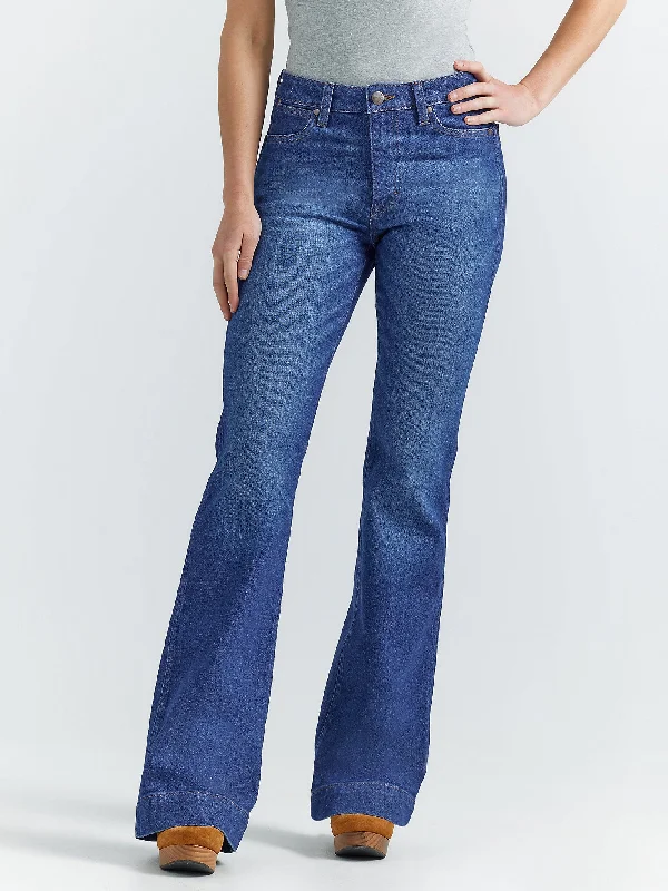 Women's Retro Bailey High Rise Trouser Jean - Frances Trousers fashionable trendy