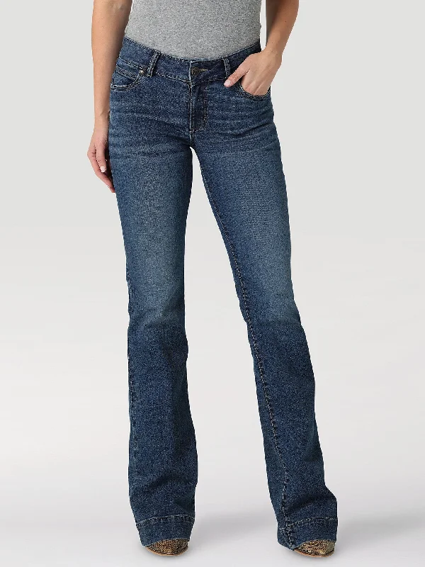 Women's Wrangler Retro Mae Wide Leg Trouser Jean In Blair Trousers Vintage Classic