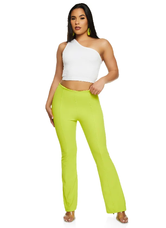 Pintuck Pull On Dress Pants Trousers Modern Contemporary