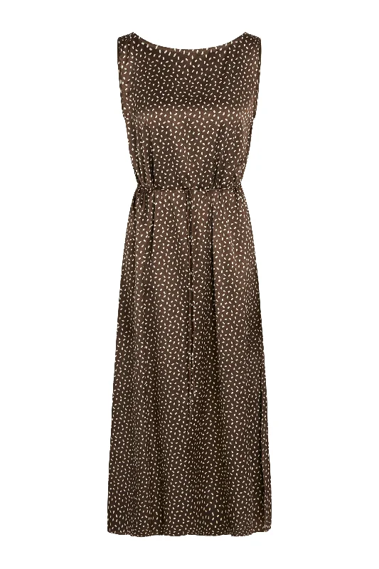 Bruuns Bazaar Women - AcaciaBBKarola dress - Brown/cream dot print