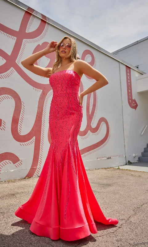 Colette Strapless Long Glitter Prom Dress CL5106