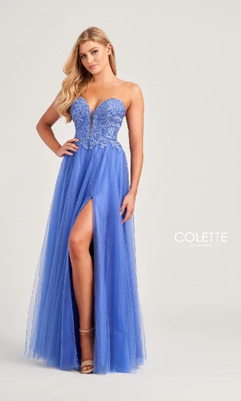 Colette Strapless Long A-Line Prom Dress CL5132