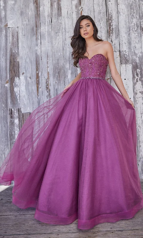 Colette Strapless Sweetheart Prom Ball Gown CL5193