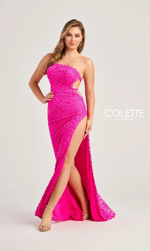 Stretch-Lace Colette Long Prom Dress CL5198