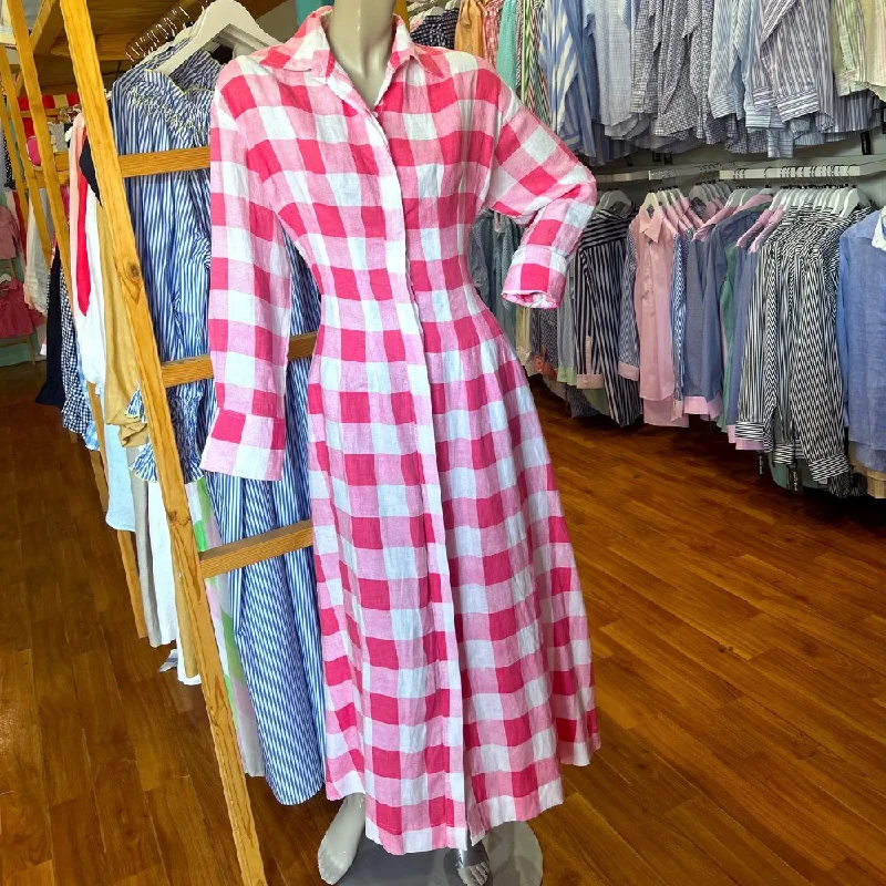 Emma Dress - Pink Check