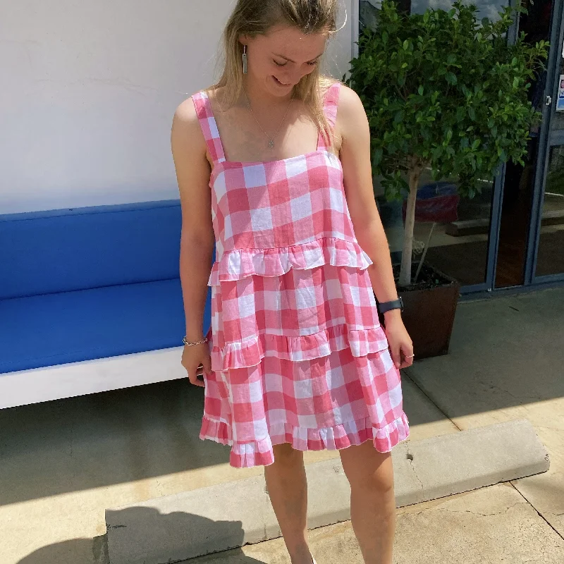 Lola Dress - Pink Check