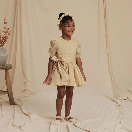 Noralee- Josephine Dress | Metallic Champagne (Final Sale)