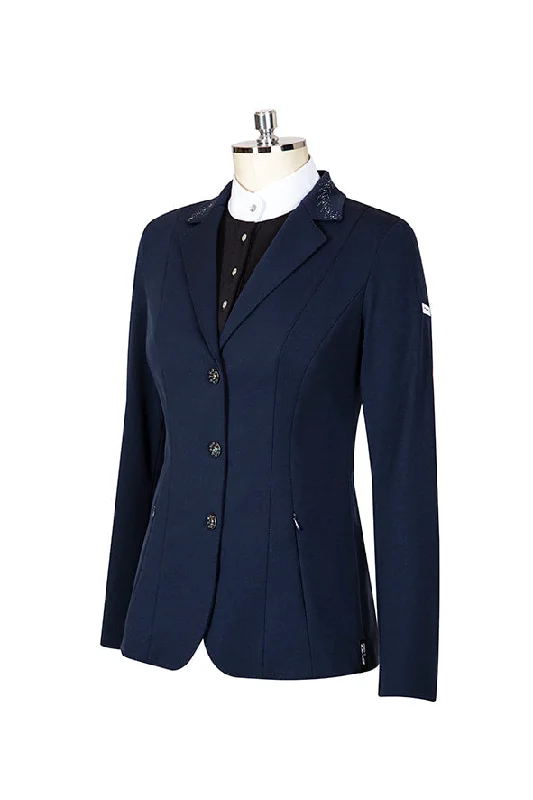 Animo Laos Womens Competition Jacket - Black Wool Fabric Cashmere Fabric Tweed Fabric Animo Laos Womens Competition Jacket - Black Wool Fabric Cashmere Fabric Tweed Fabric