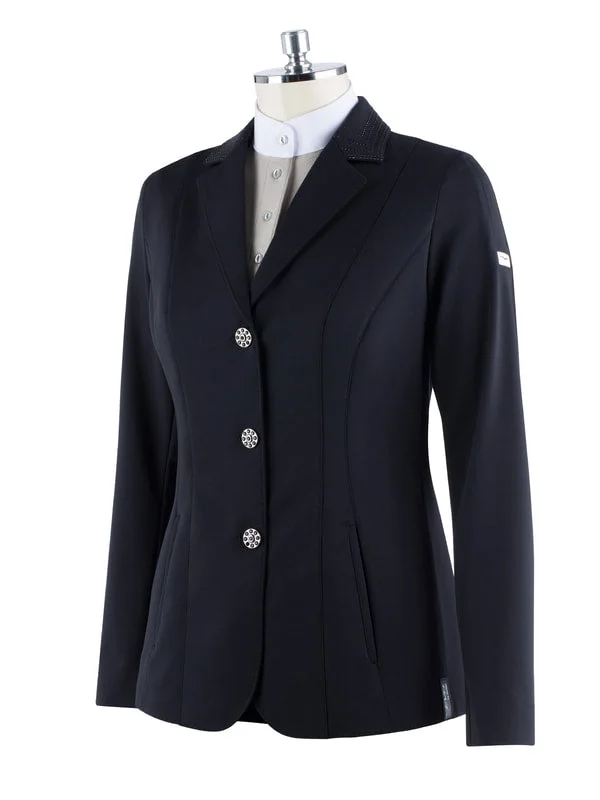 Animo Lufet Womens Competition Jacket Zip Front Button Front Snap Front