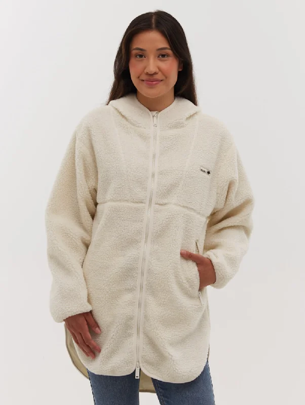 Brilli Longline Sherpa Jacket Oversized Jacket Tailored Jacket Straight Jacket