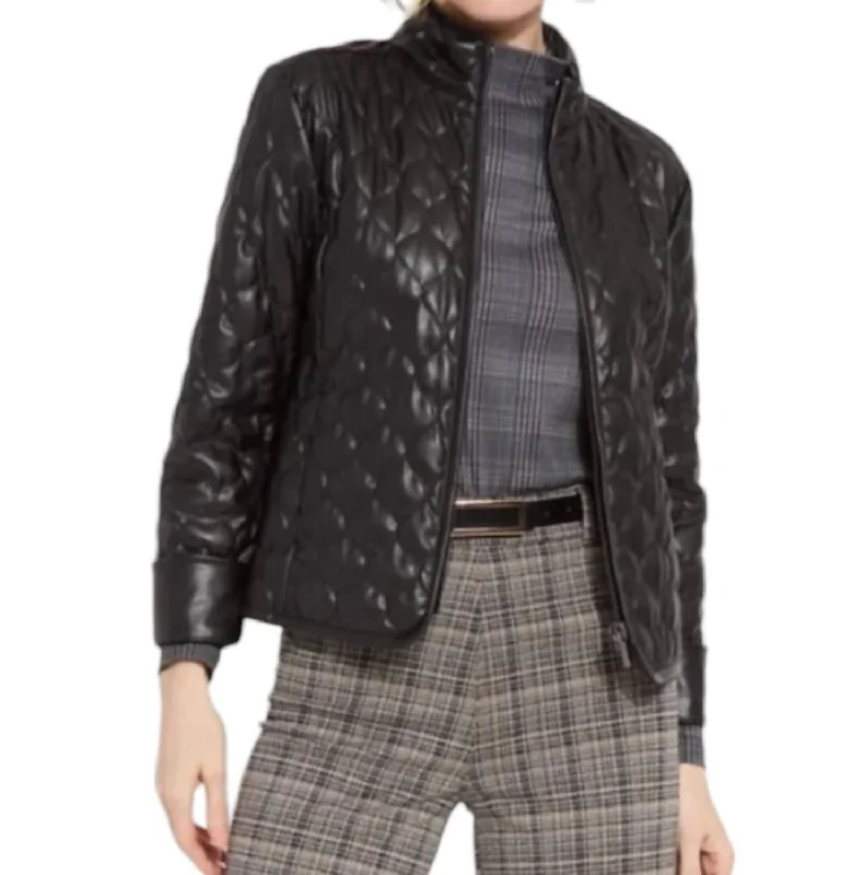 Brooklyn Quilted Vegan Leather Jacket In Black Faux Fur Jacket Real Fur Jacket Shearling Jacket