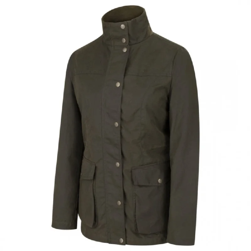 Caledonia Ladies Wax Jacket by Hoggs of Fife Stand-Up Collar Roll-Neck Collar Turtle Neck Caledonia Ladies Wax Jacket by Hoggs of Fife Stand-Up Collar Roll-Neck Collar Turtle Neck