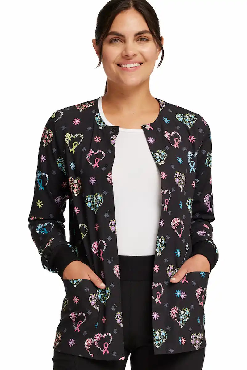Cherokee Women's Print Snap Front Jacket | Care Flor-All Jersey Jacket Tulle Jacket Batik Jacket Cherokee Women's Print Snap Front Jacket | Care Flor-All Jersey Jacket Tulle Jacket Batik Jacket