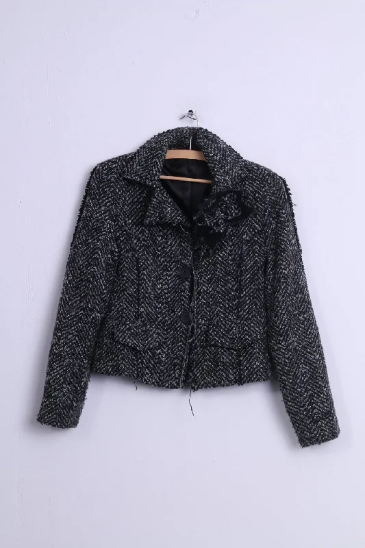 Rinascimento Womens S Jacket Grey Acrylic Italy Single Breasted Blazer Fitted Jacket Loose Jacket Oversized Jacket Rinascimento Womens S Jacket Grey Acrylic Italy Single Breasted Blazer Fitted Jacket Loose Jacket Oversized Jacket