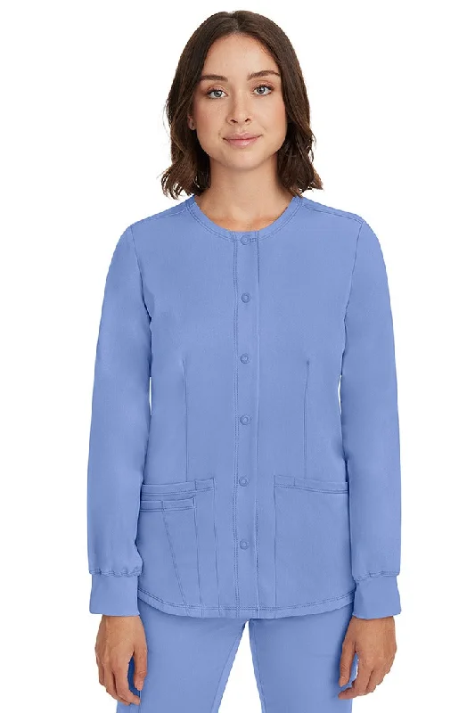 HH-Works Women's Megan Snap Front Scrub Jacket | Ceil One-Shoulder Jacket Off-the-Shoulder Jacket Asymmetrical Jacket