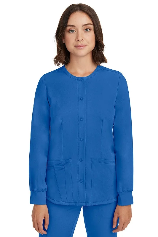 HH-Works Women's Megan Snap Front Scrub Jacket | Royal Insulated Jacket Fitted Jacket Loose Jacket