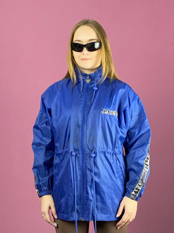 Jako Vintage Women's Rain Jacket - XS Blue Nylon