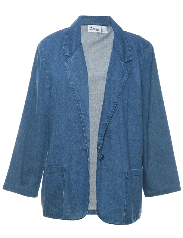 Joanna Denim Jacket - L Elasticated Jacket Padded Jacket Insulated Jacket